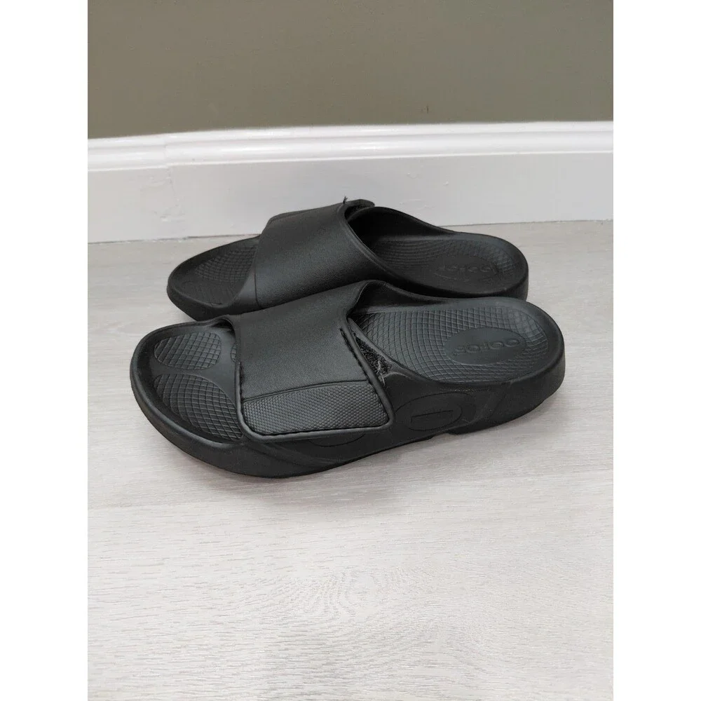 OOFOS OOahh Sport Flex Unisex Black Size Men’s 6 Women’s 8